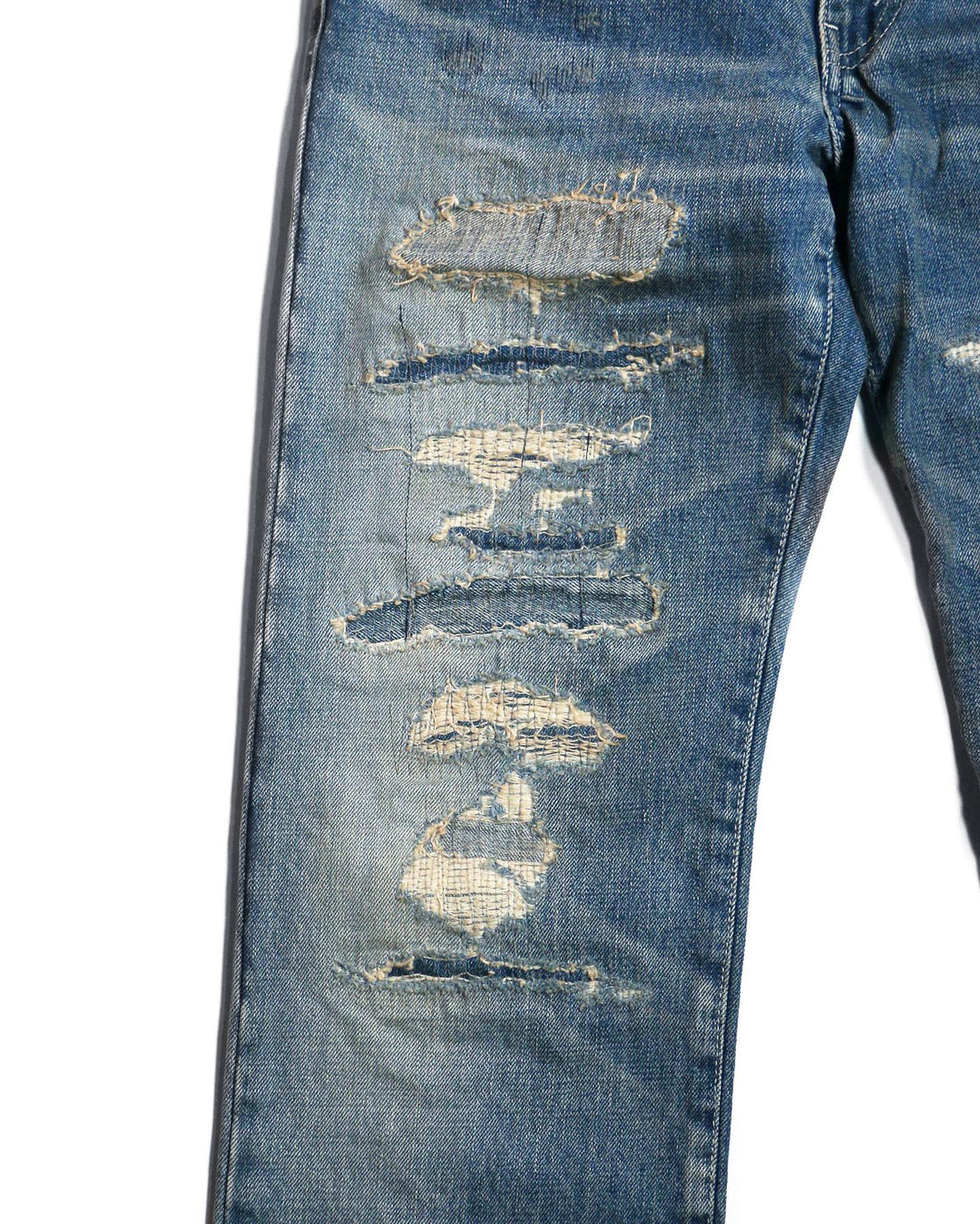 SKINS Damaged Straight Denim Pants