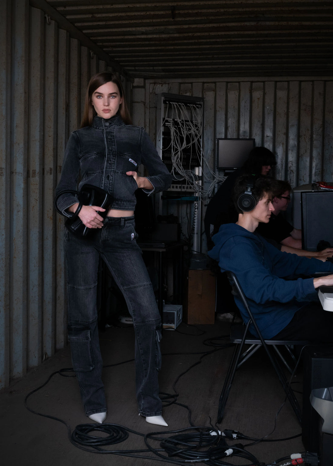 PRIX 98 DENIM BOOTCUT JEANS GUNMETAL