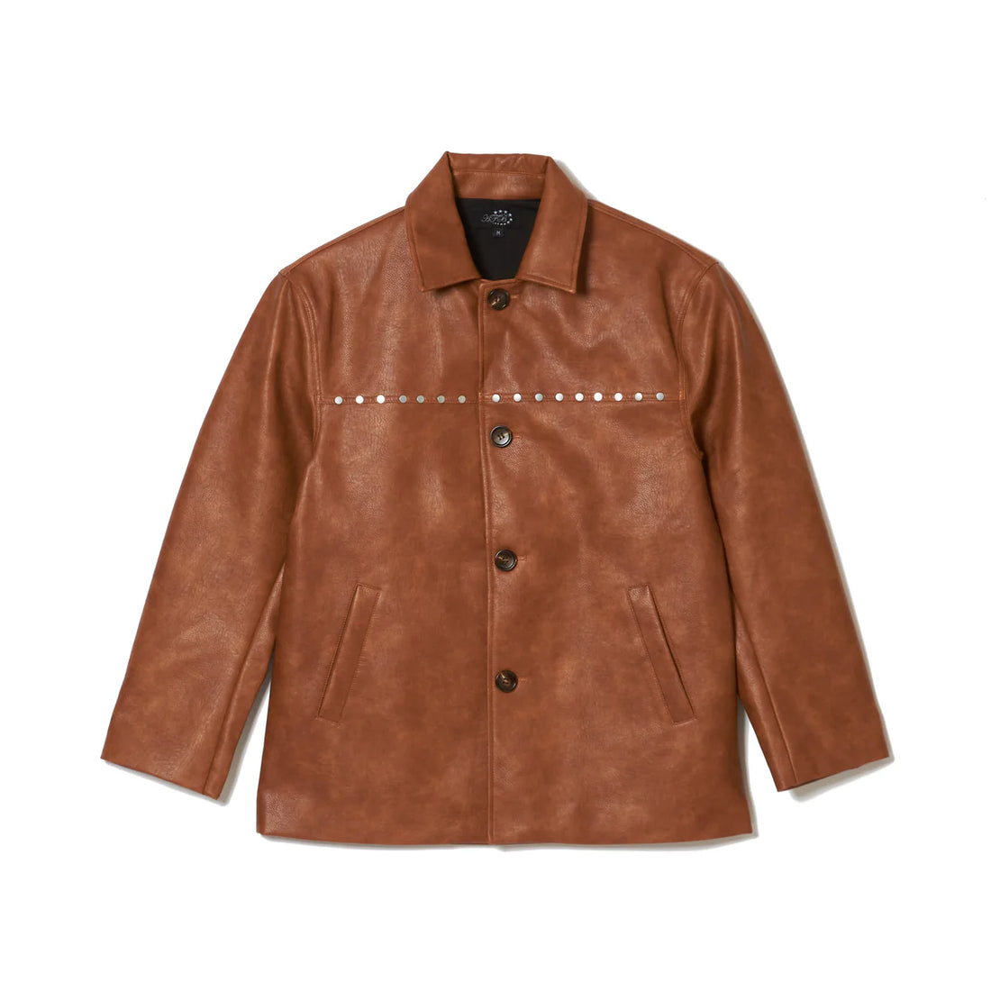 AFB STUDDED CAR COAT (Brown)