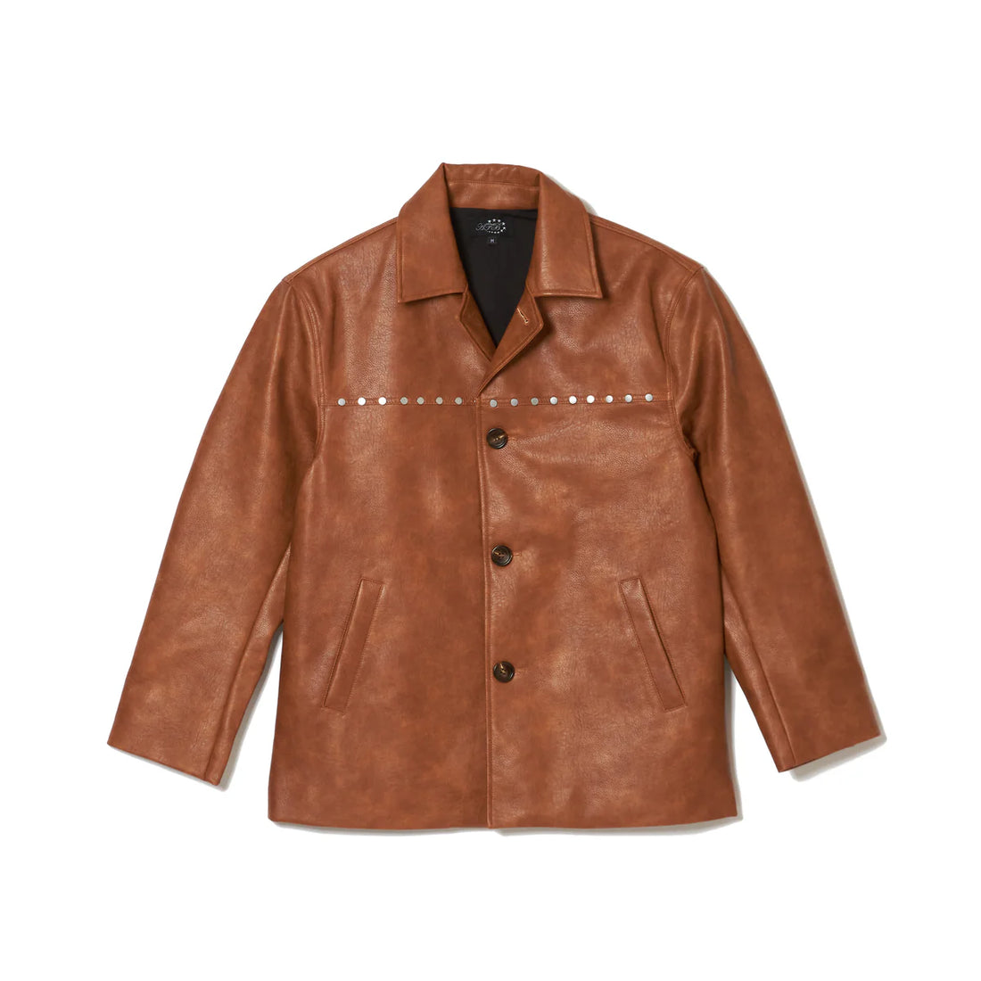 AFB STUDDED CAR COAT (Brown)