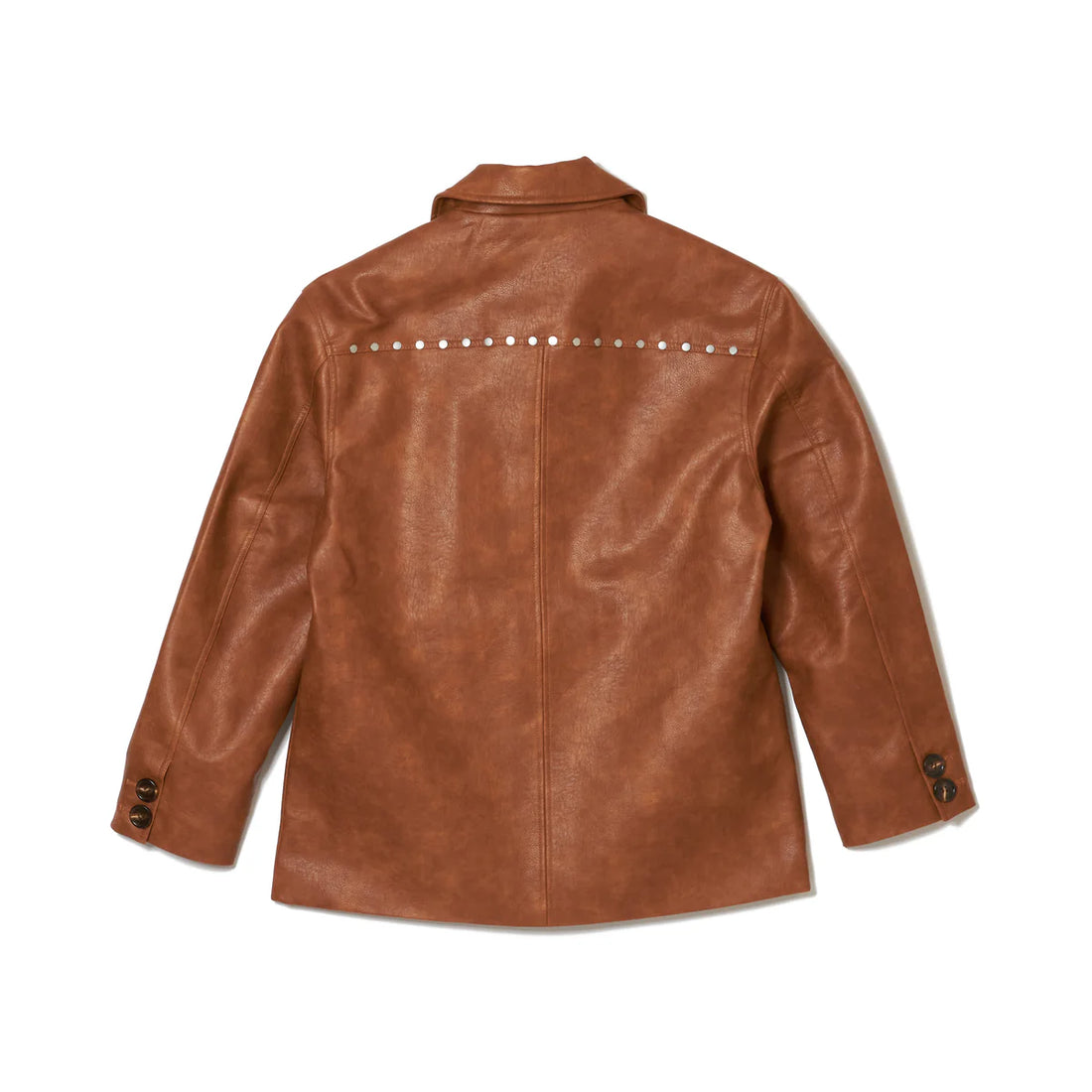 AFB STUDDED CAR COAT (Brown)