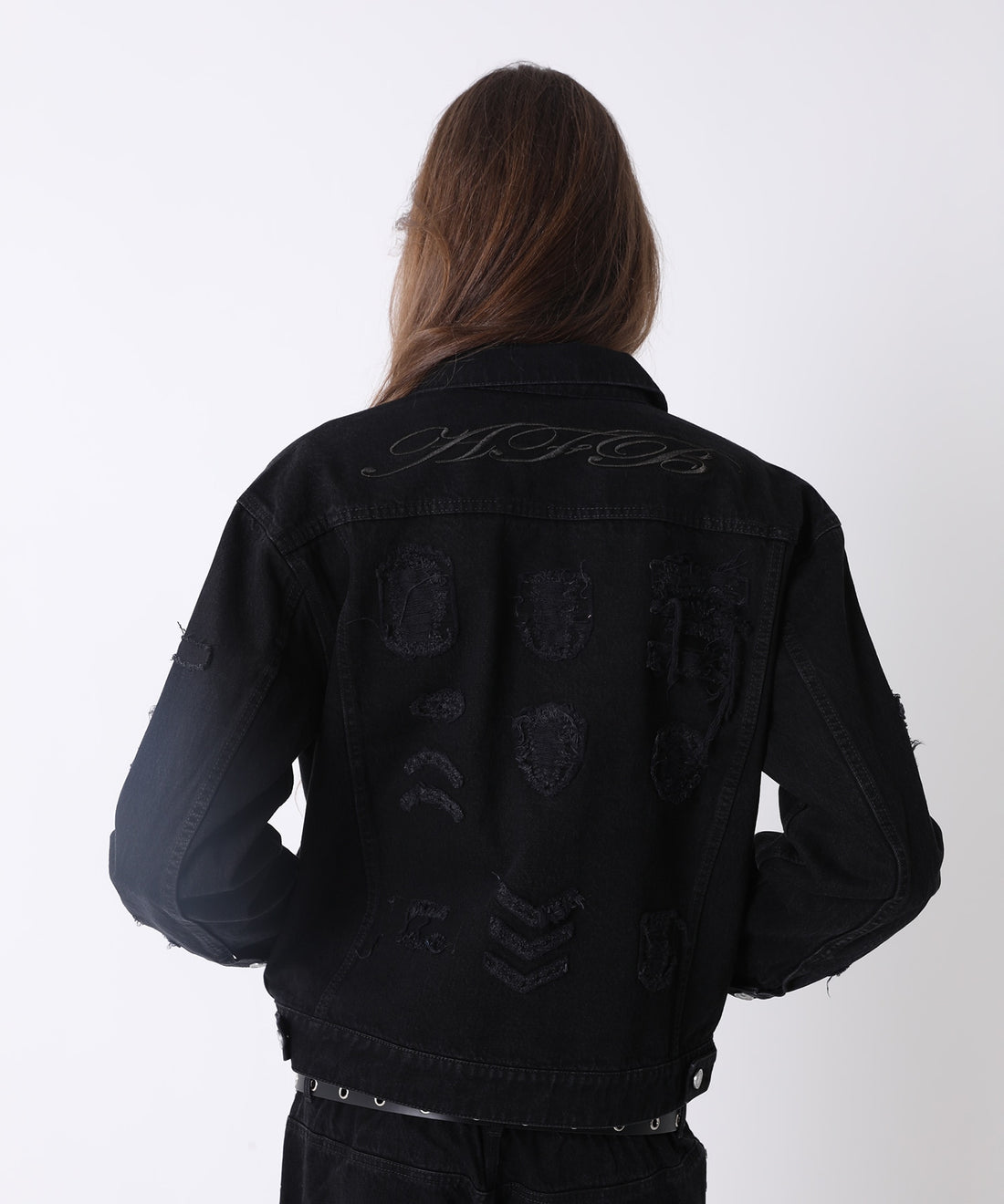 AFB OVERSIZED PATCHED DENIM JACKET