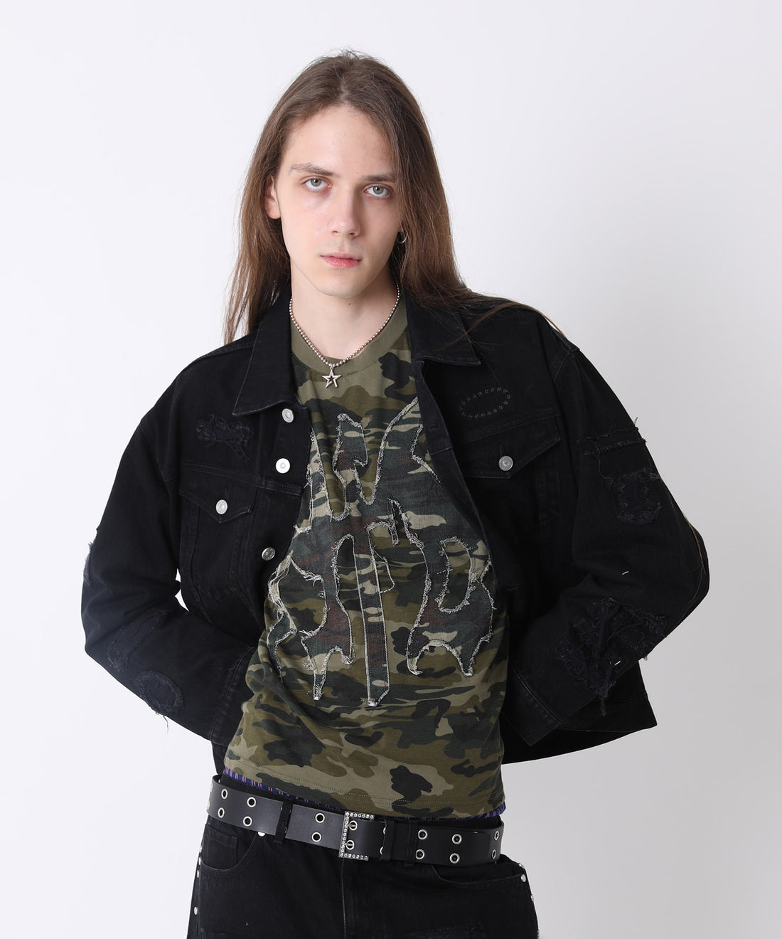 AFB OVERSIZED PATCHED DENIM JACKET