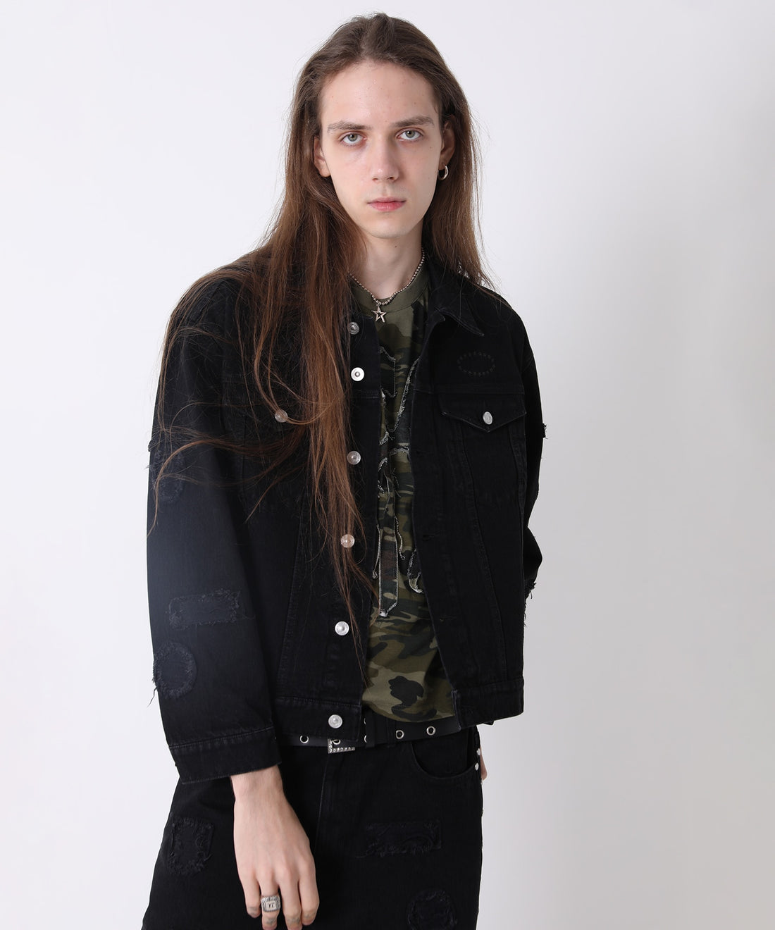 AFB OVERSIZED PATCHED DENIM JACKET