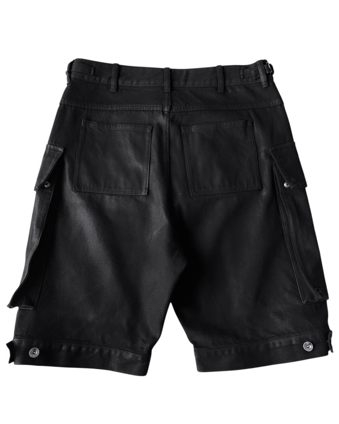 NO MASS PROD. 010GLM BAGGY DENIM SHORTS (BLACK)