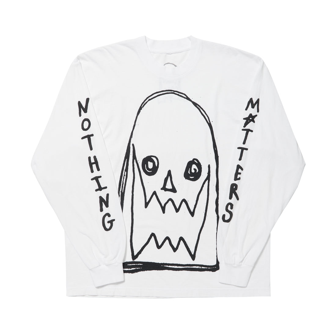 ASSPIZZA Nothing Matters LS T-Shirt (White)