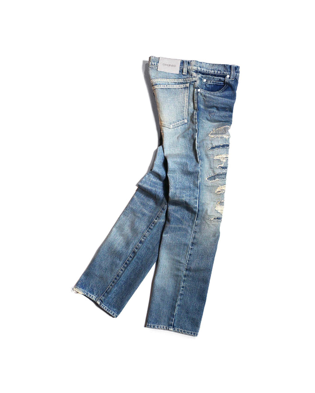 SKINS Damaged Straight Denim Pants