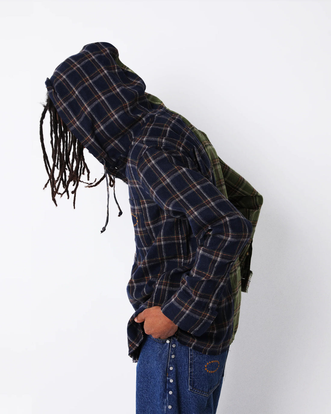 AFB Hooded Shirts (NAVY / GREEN)