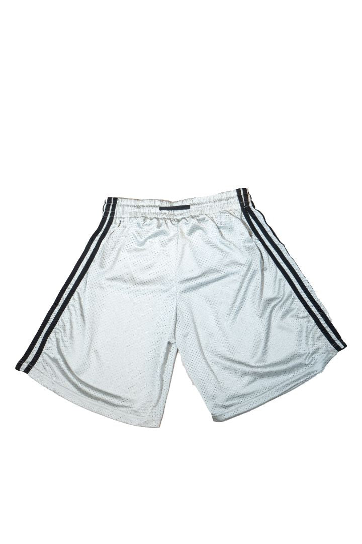 YORI SPORT 5 STRIPE MESH SHORTS (GREY/BLACK)