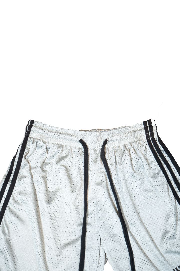 YORI SPORT 5 STRIPE MESH SHORTS (GREY/BLACK)