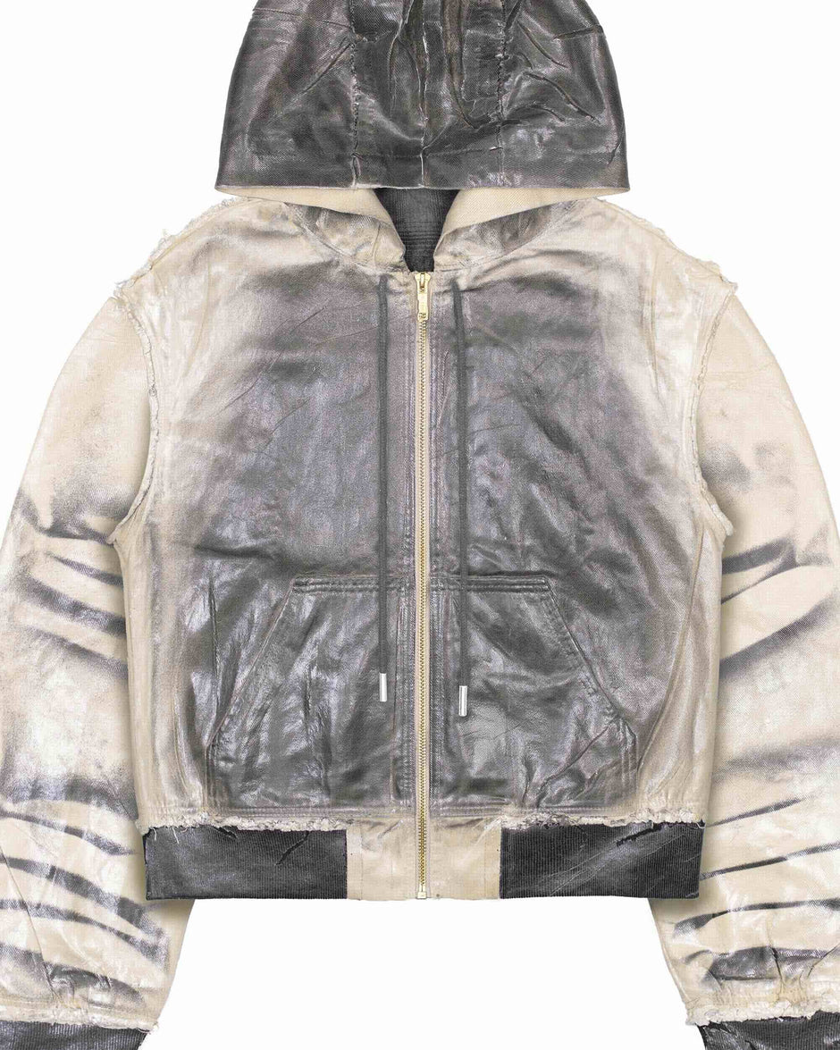 Racer Worldwide Beige Waxed Denim Bomber