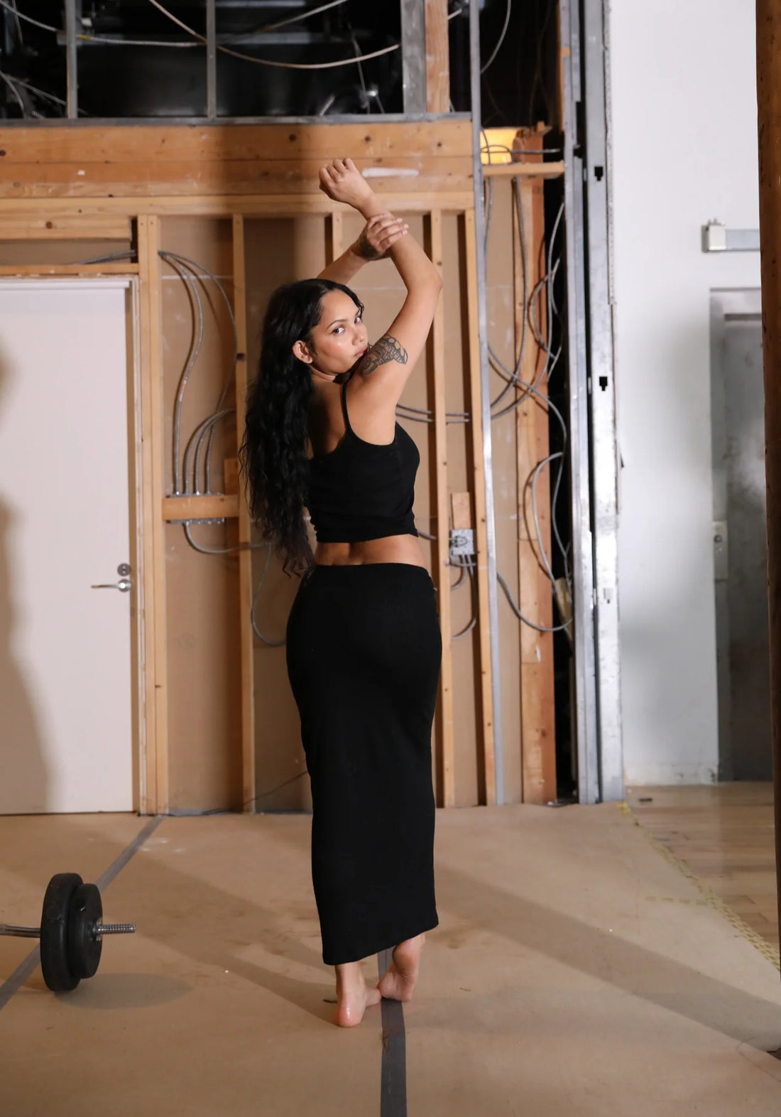 PRIX POINTELLE SKIRT BLACK