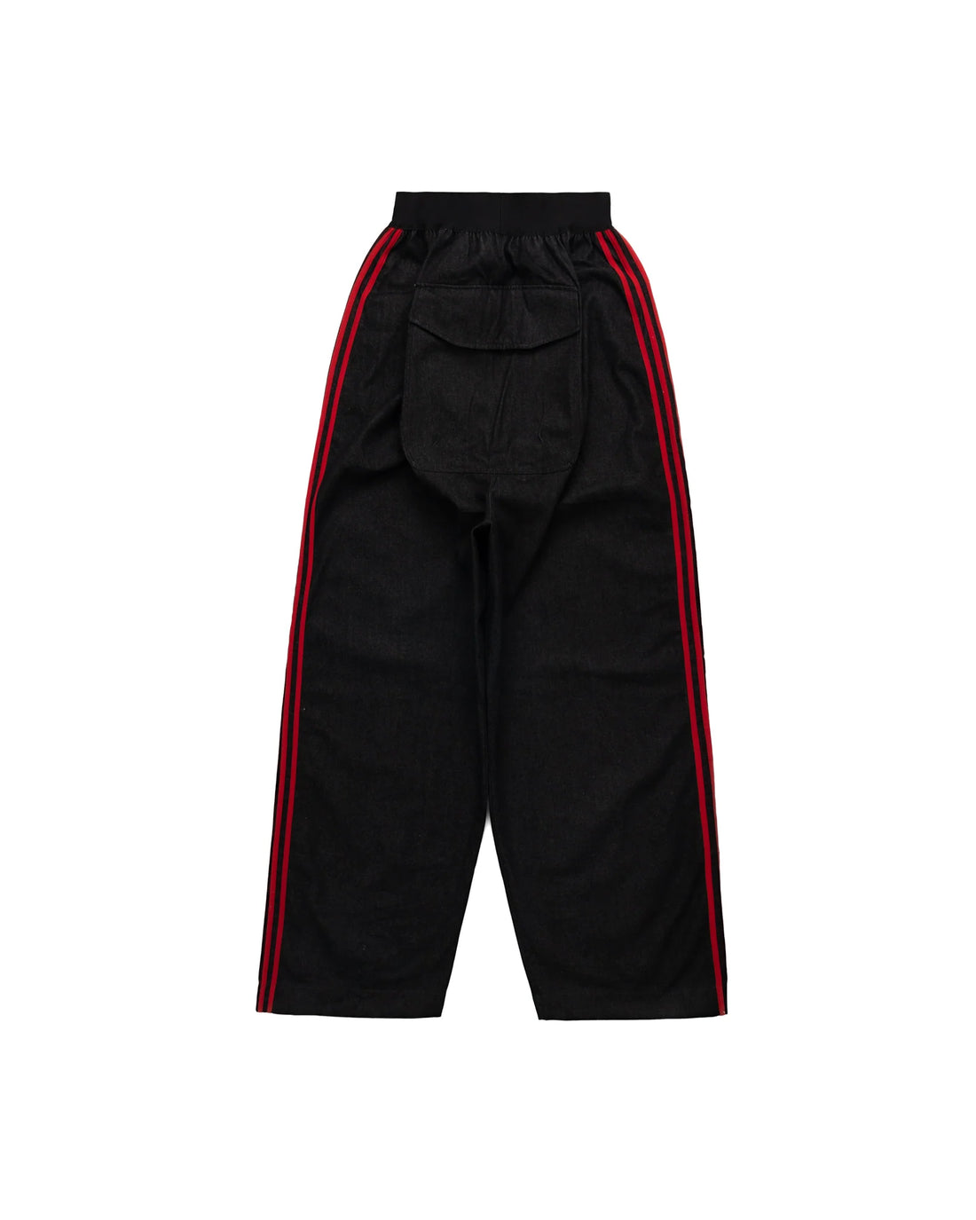 YORI SPORT 5 STRIPE ELASTIC DENIM (BLACK / RED)