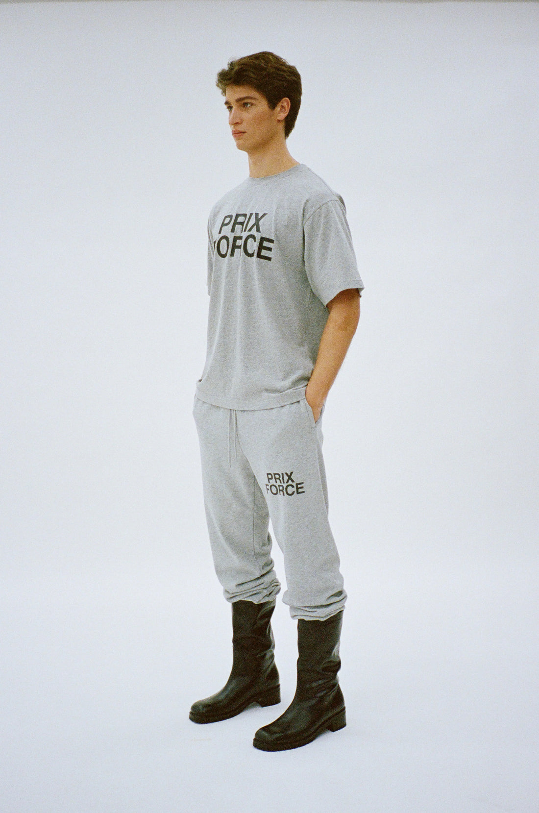 PRIX F22 T-SHIRT HEATHER GREY