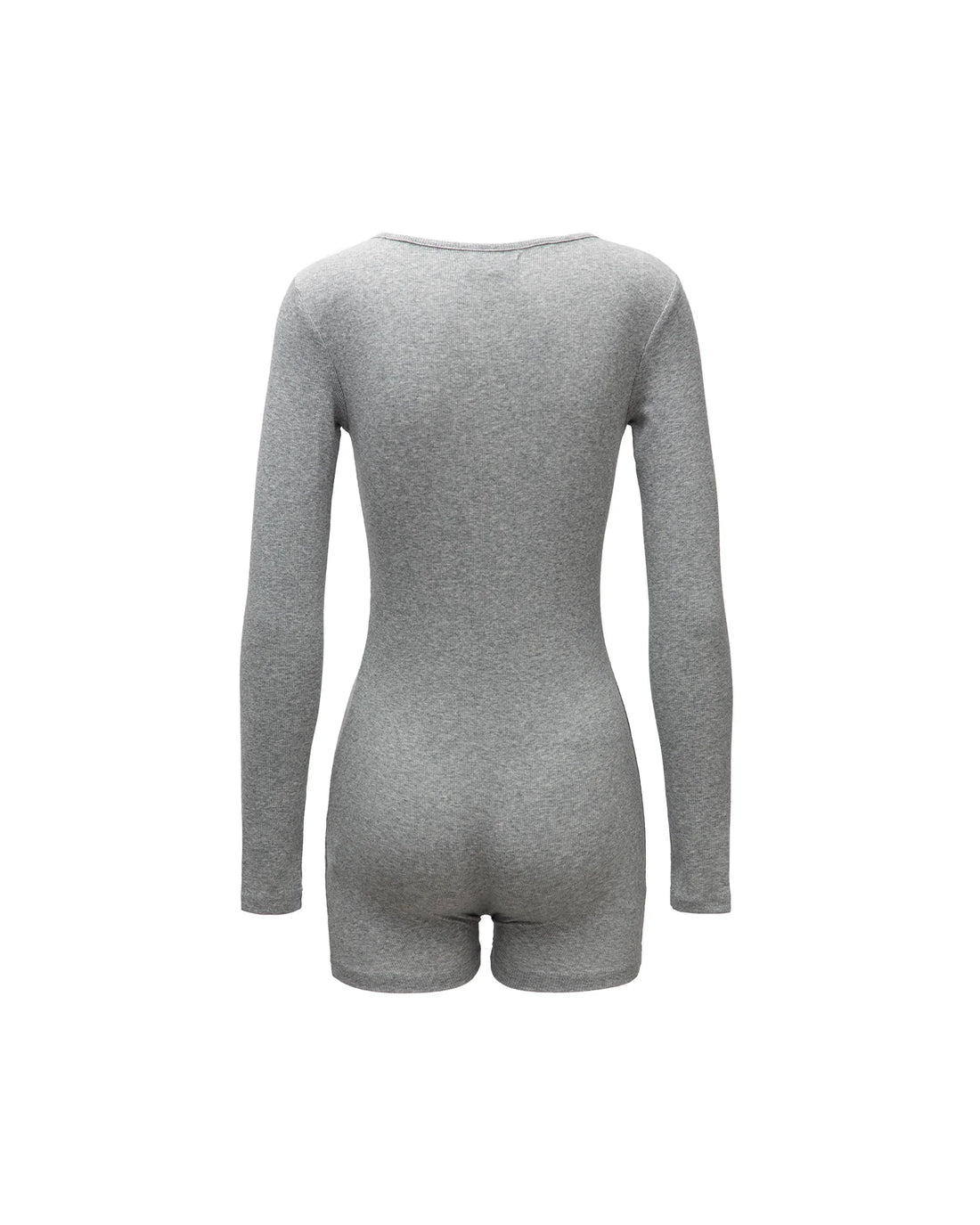 PRIX KIO RIBBED HENLEY TEDDY HEATHER GREY