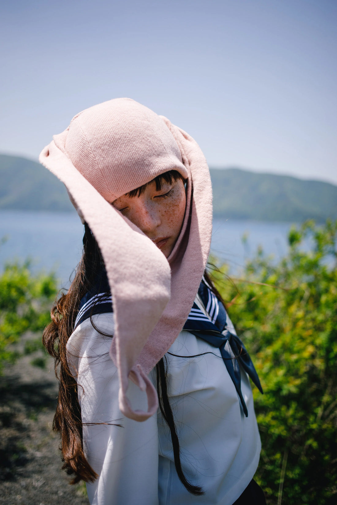 PRIX CASHMERE BUNNY BEANIE KIRBY PINK