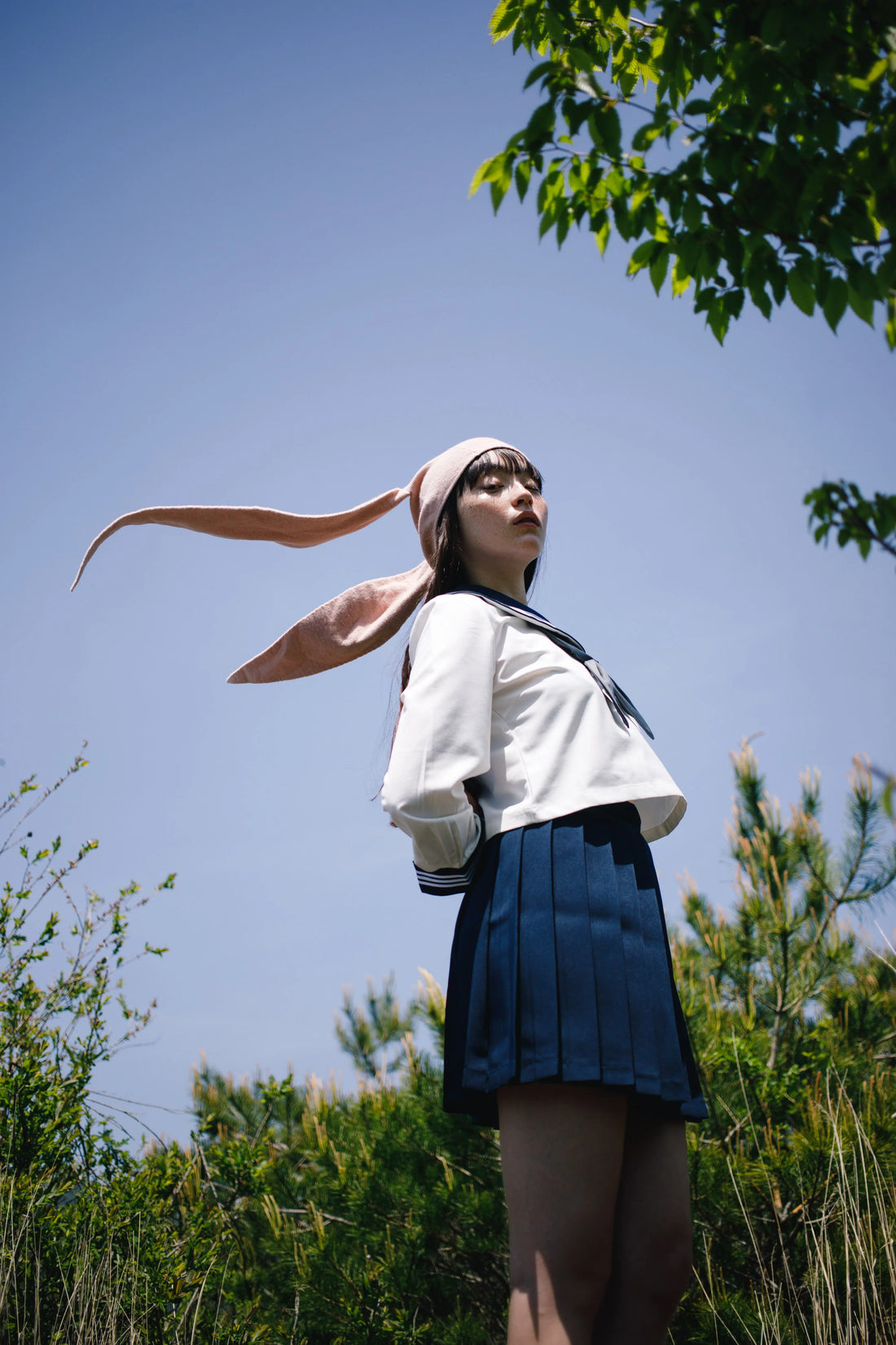 PRIX CASHMERE BUNNY BEANIE KIRBY PINK