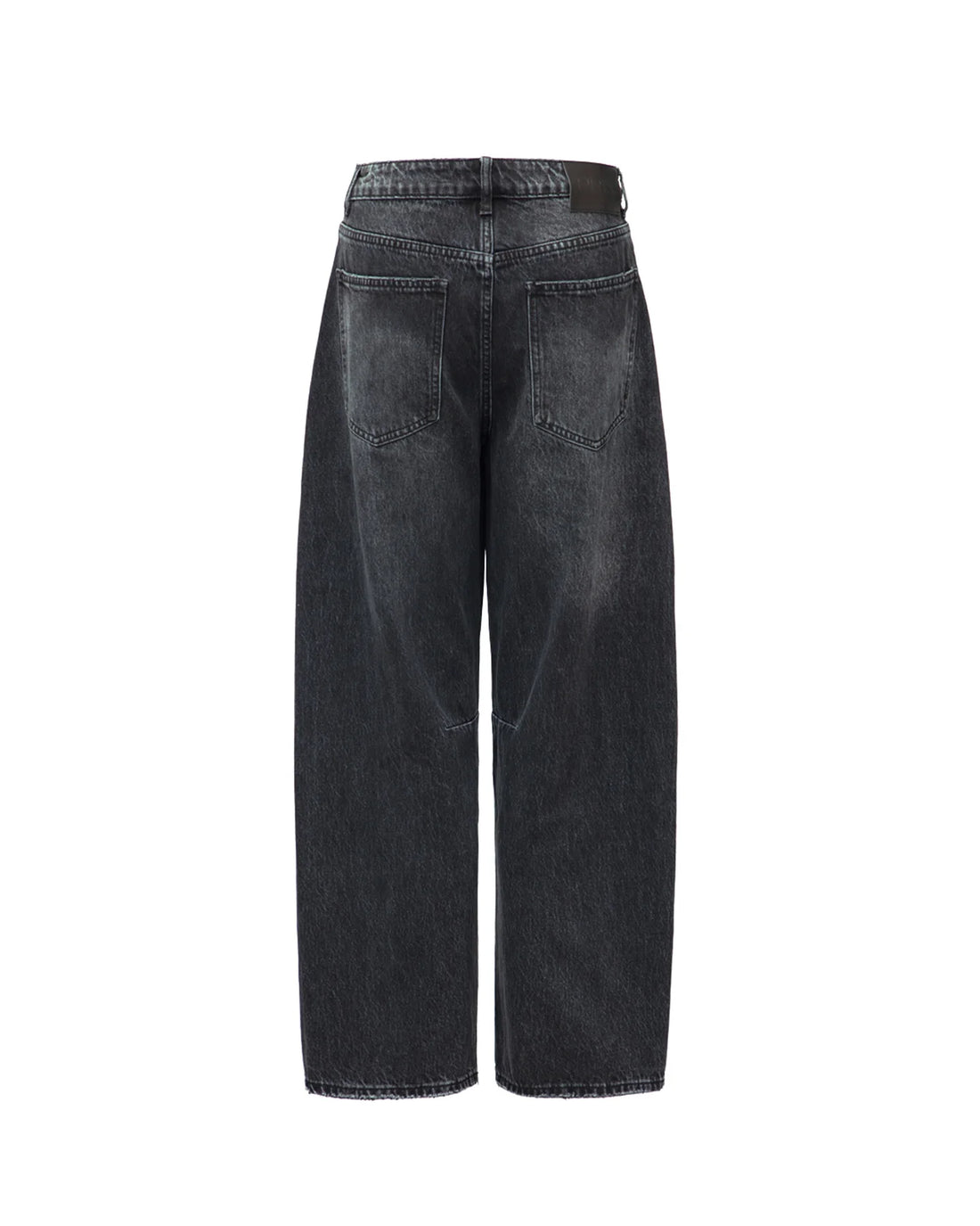 PRIX DENIM STONE WASHED WIDE DENIM JEANS GUNMETAL