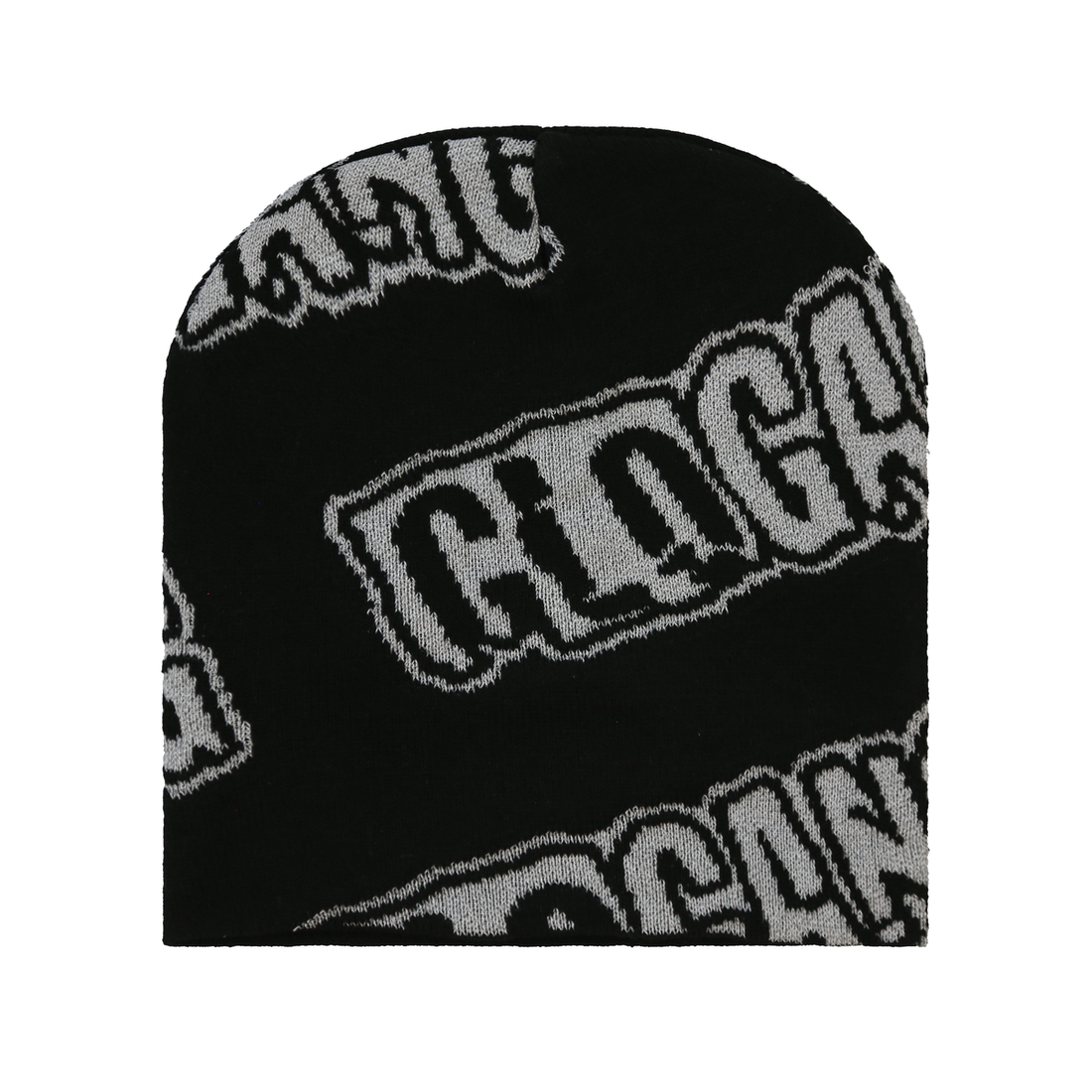 GLO GANG Black All Over Font Beanie