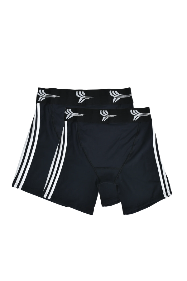 YORI SPORT 5STRIPE COMPRESSION SHORTS 2PACK (Black)