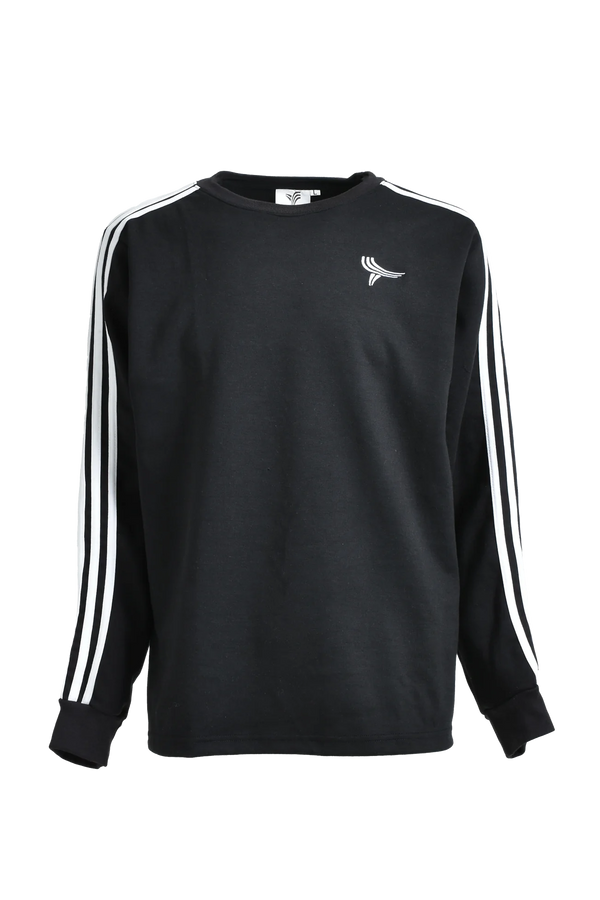 YORI SPORT 5STRIPE LONG SLEEVE T-SHIRT (BLACK)
