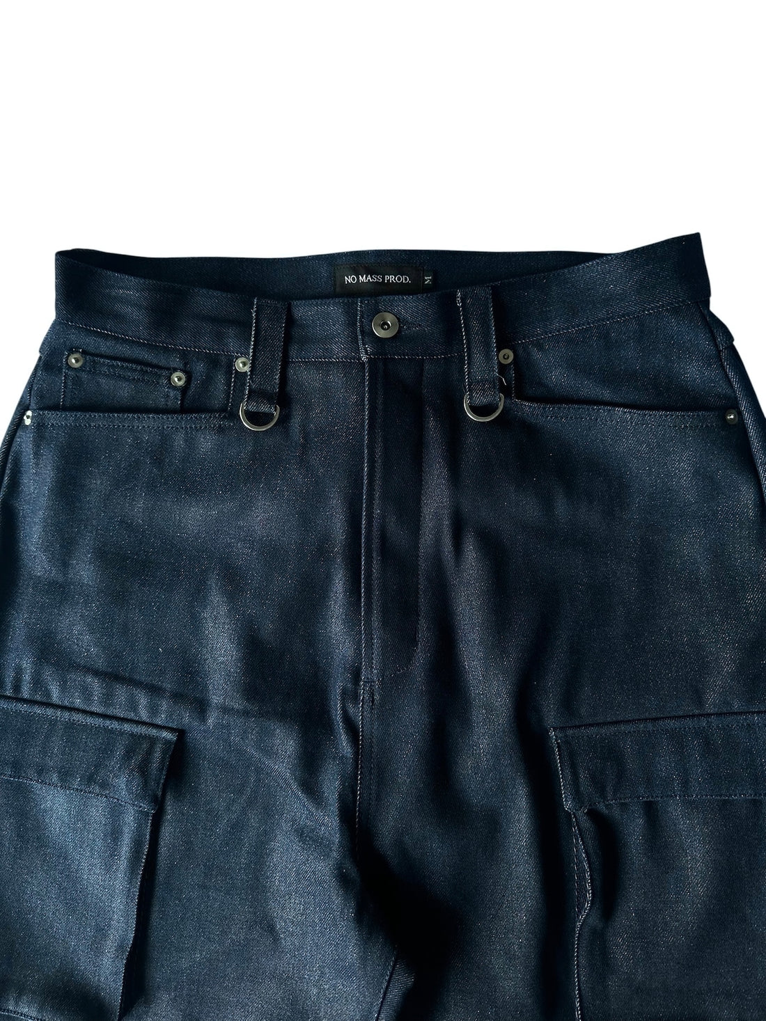 NO MASS PROD. 015RAW 2WAY CARGO BAGGY JEANS (INDIGO)
