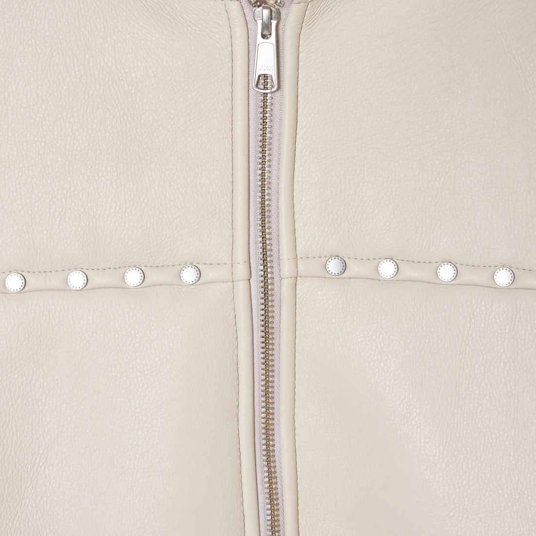 AFB Studded Hooded Bomber Jacket (White)