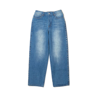 AFB STRAIGHT STUDDED PANTS (BLUE)