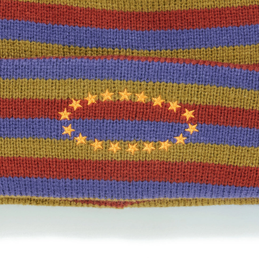 AFB DOUBLE BEANIE (OLIVE / PURPLE)