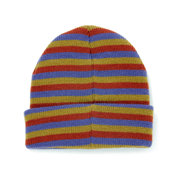 AFB DOUBLE BEANIE (OLIVE / PURPLE)