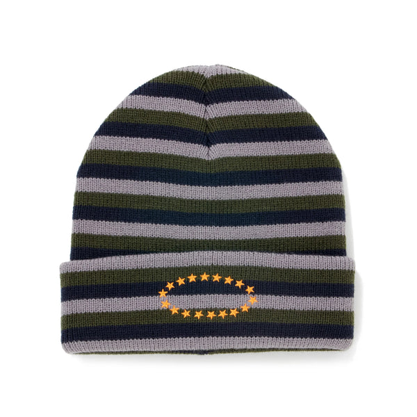 AFB DOUBLE BEANIE (GREY / GREEN)