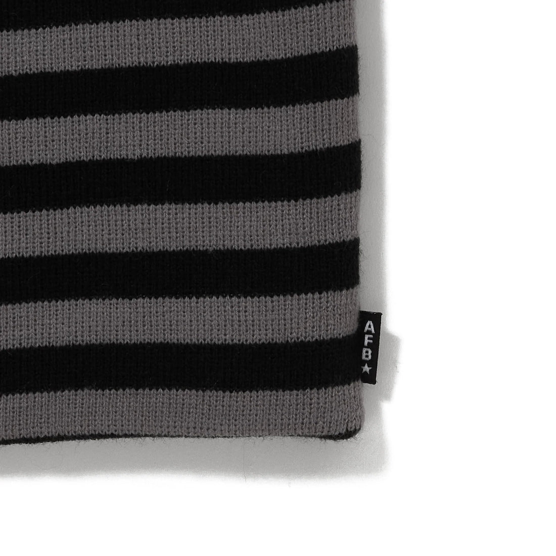 AFB BORDER LONG BEANIE (BLACK / GREY)