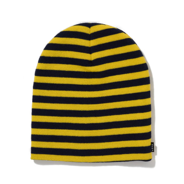 AFB BORDER LONG BEANIE (YELLOW / NAVY)