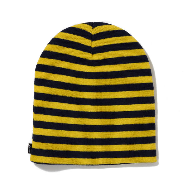 AFB BORDER LONG BEANIE (YELLOW / NAVY)