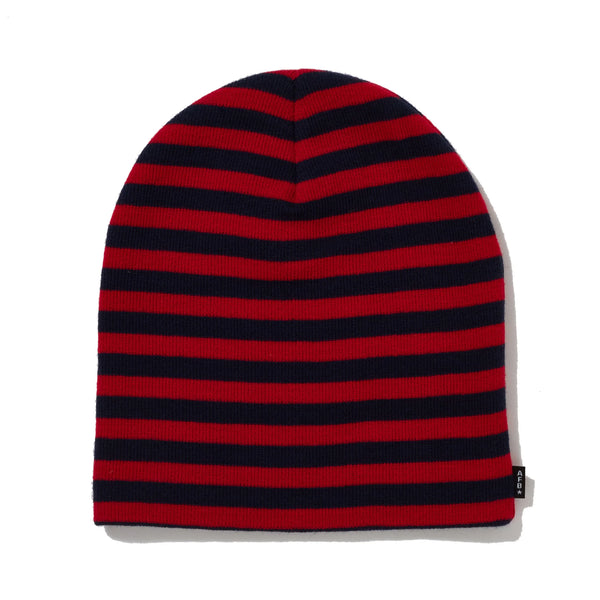 AFB BORDER LONG BEANIE (RED / NAVY)