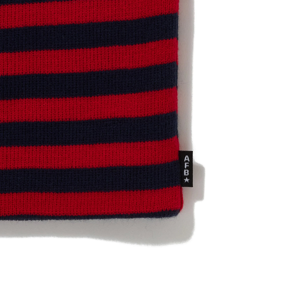 AFB BORDER LONG BEANIE (RED / NAVY)