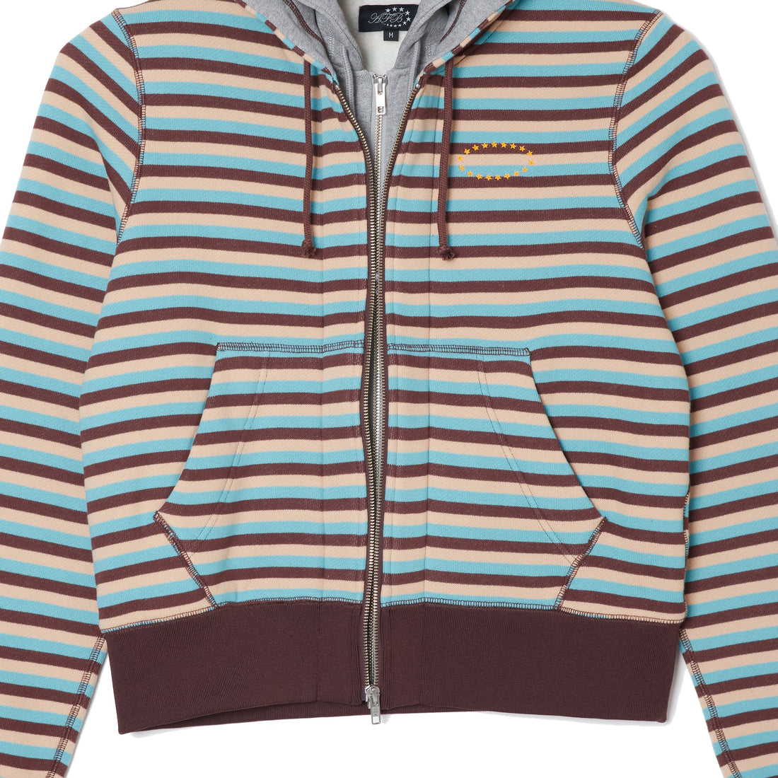 AFB DOUBLE LAYERD ZIP UP HOODIE (BLUE)