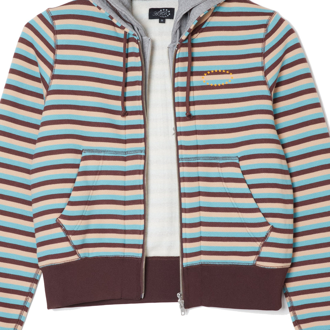 AFB DOUBLE LAYERD ZIP UP HOODIE (BLUE)