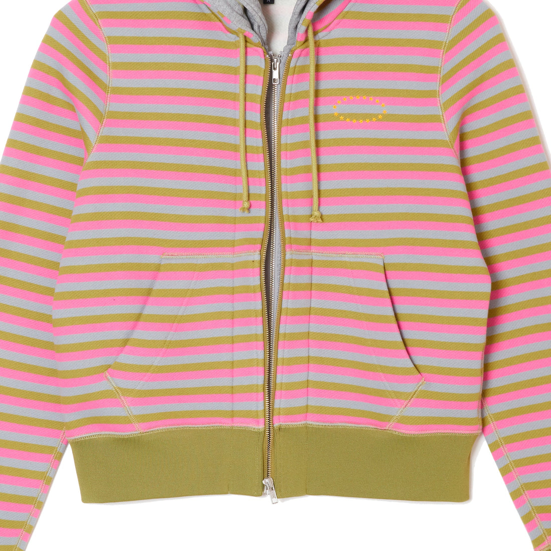AFB DOUBLE LAYERD ZIP UP HOODIE (PINK)