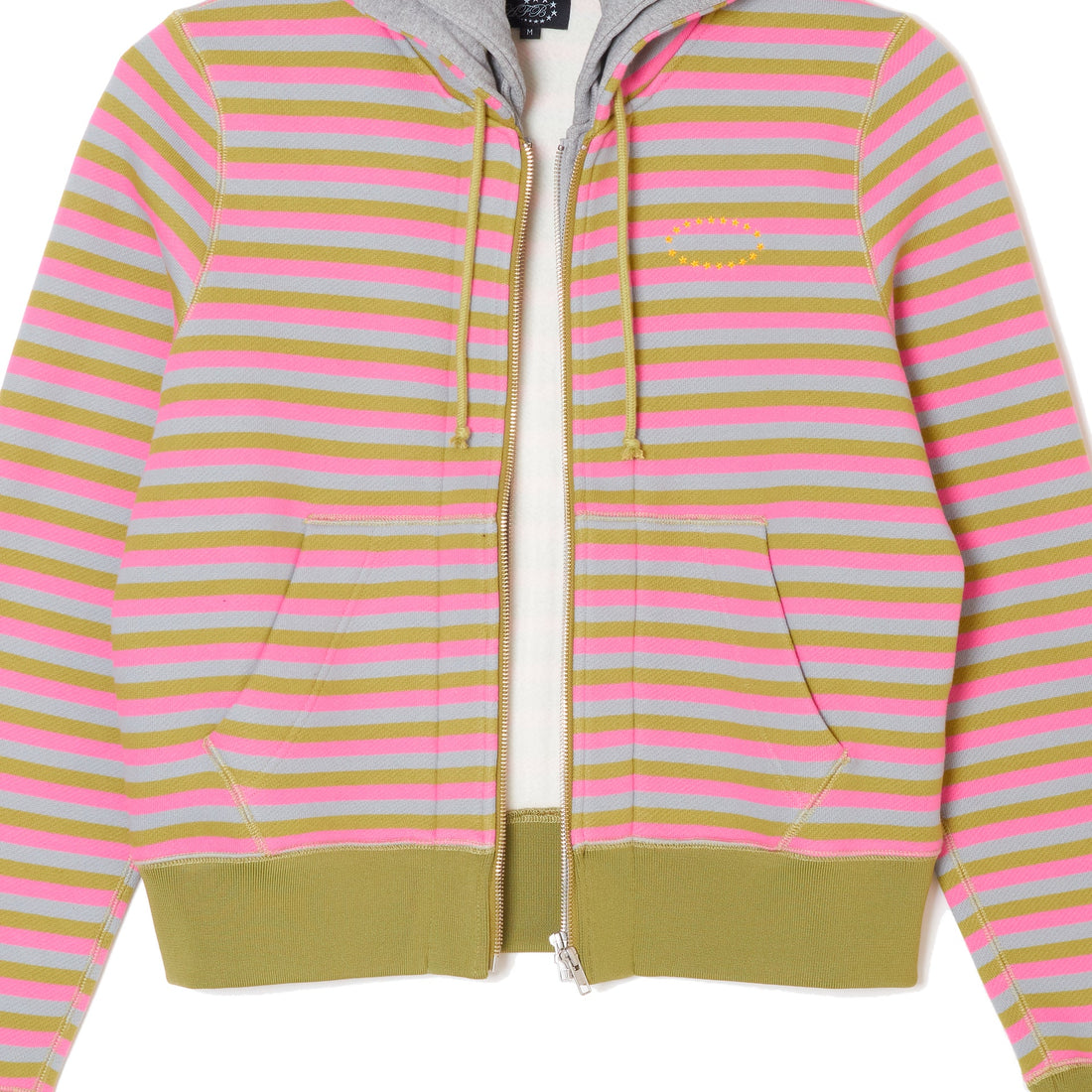 AFB DOUBLE LAYERD ZIP UP HOODIE (PINK)