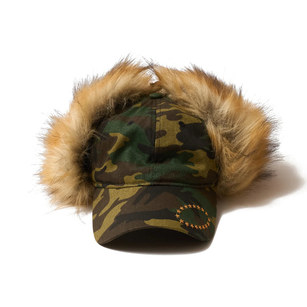 AFB DOG EAR FUR CAP (CAMO GREEN)