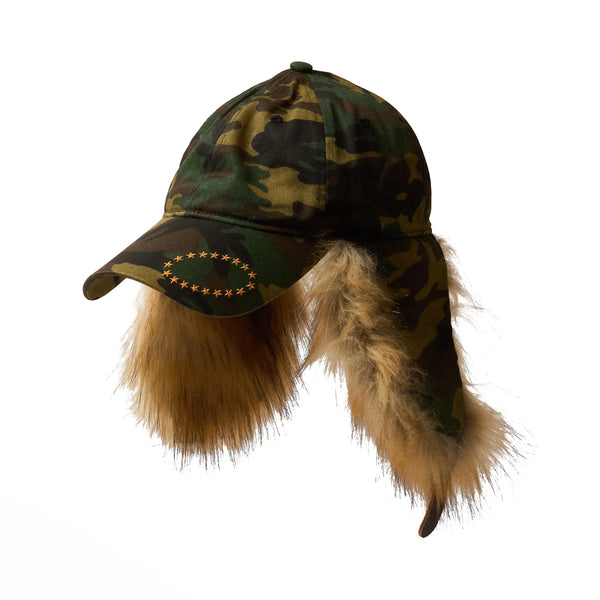AFB DOG EAR FUR CAP (CAMO GREEN)