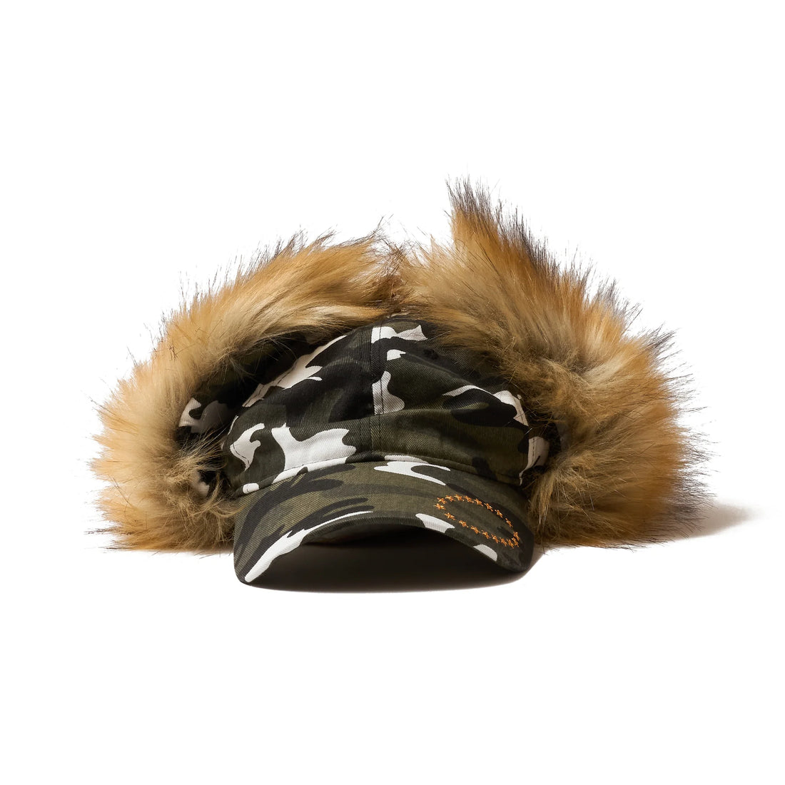 AFB DOG EAR FUR CAP (CAMO WHITE)