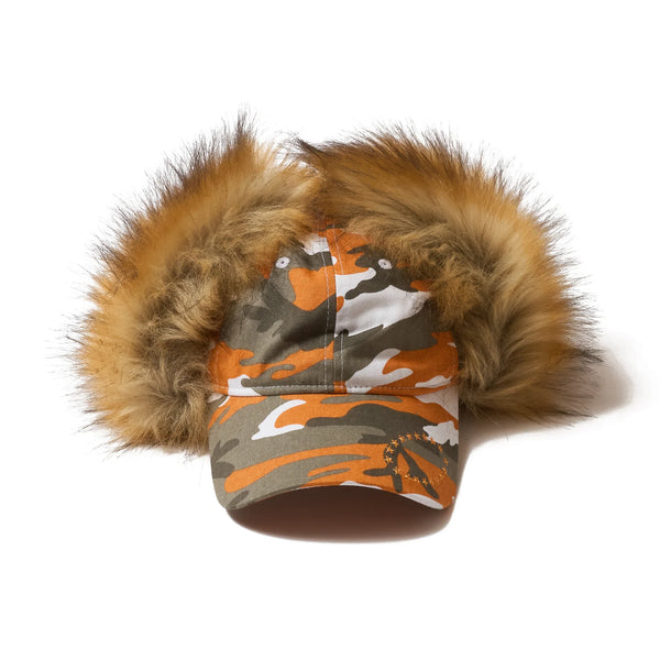 AFB DOG EAR FUR CAP (CAMO ORANGE)