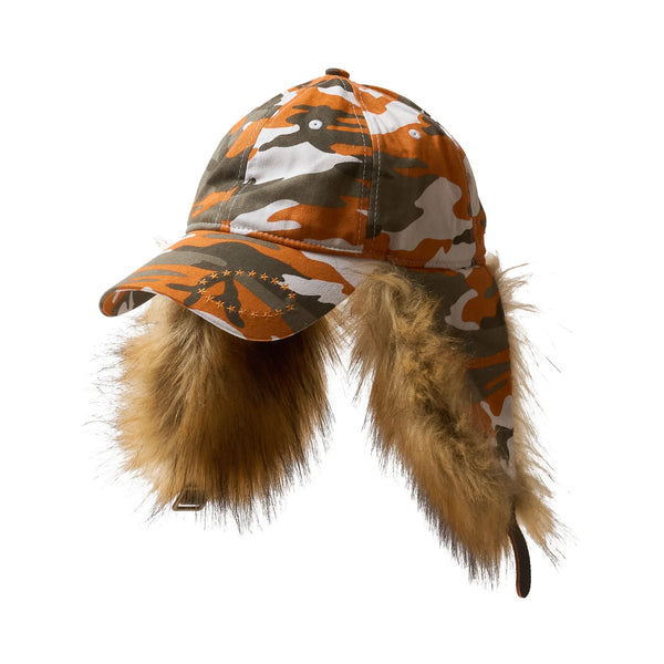 AFB DOG EAR FUR CAP (CAMO ORANGE)