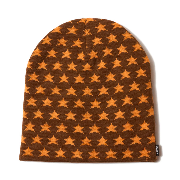 AFB STAR LONG BEANIE (BROWN)