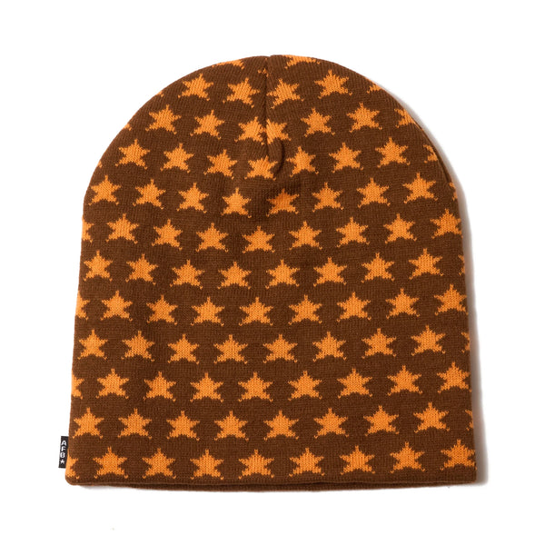 AFB STAR LONG BEANIE (BROWN)