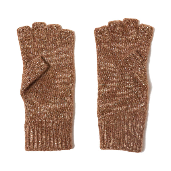 AFB STAR FINGERLESS GLITTER GLOVE (BROWN)