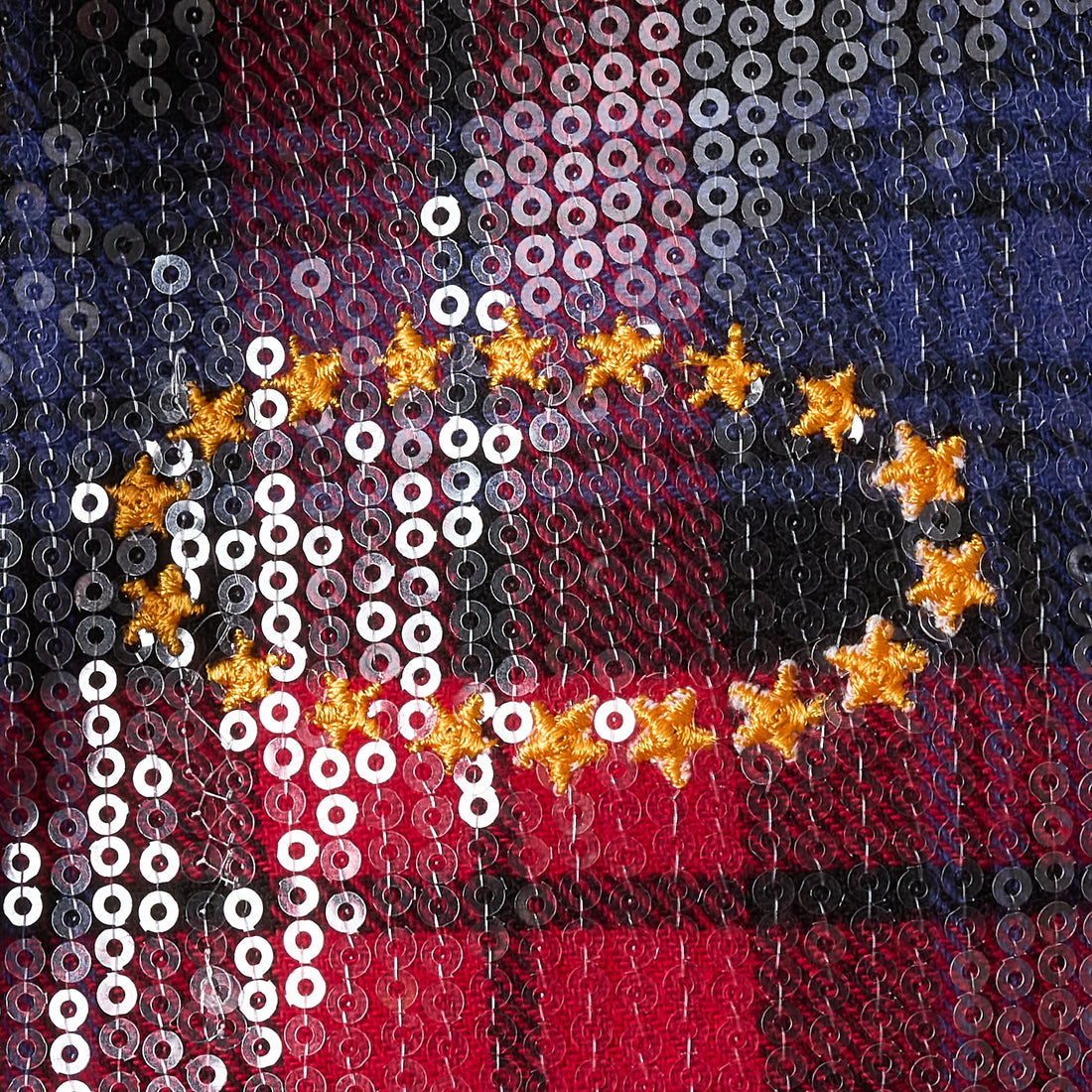 AFB HOODED SPANGLE FLANNEL JACKET (RED)