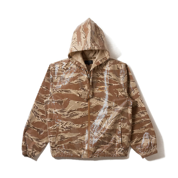 AFB HOODED SPANGLE FLANNEL JACKET (TIGER CAMO)